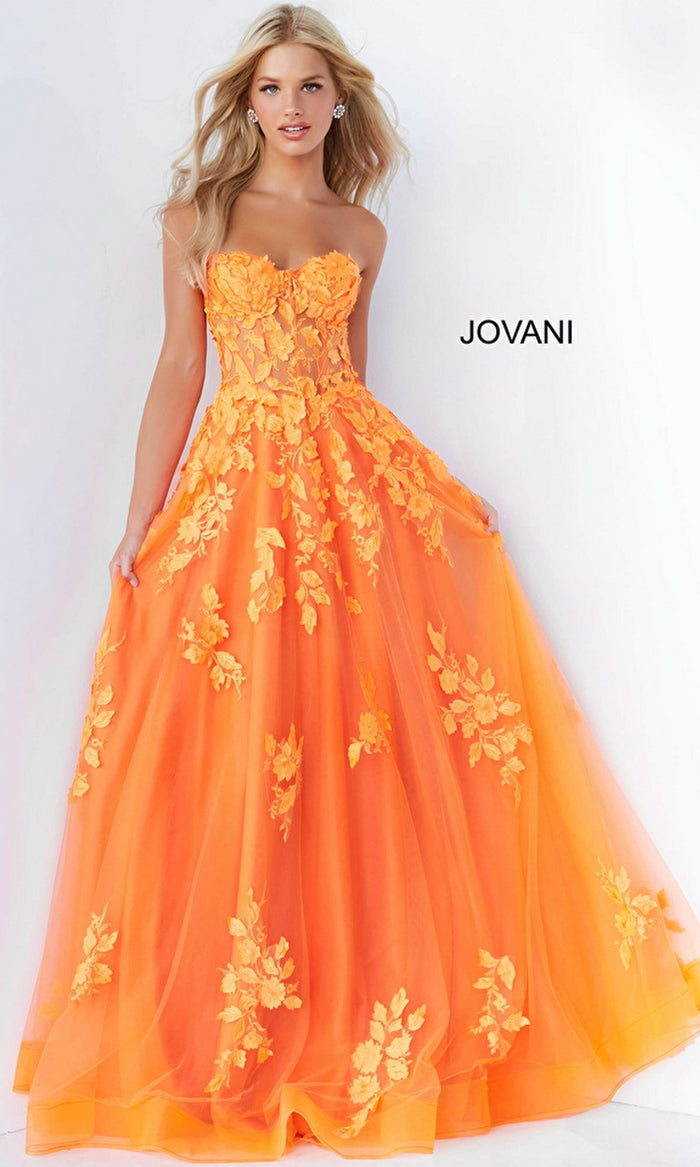 Orange Formal Long Dress 07901 by Jovani