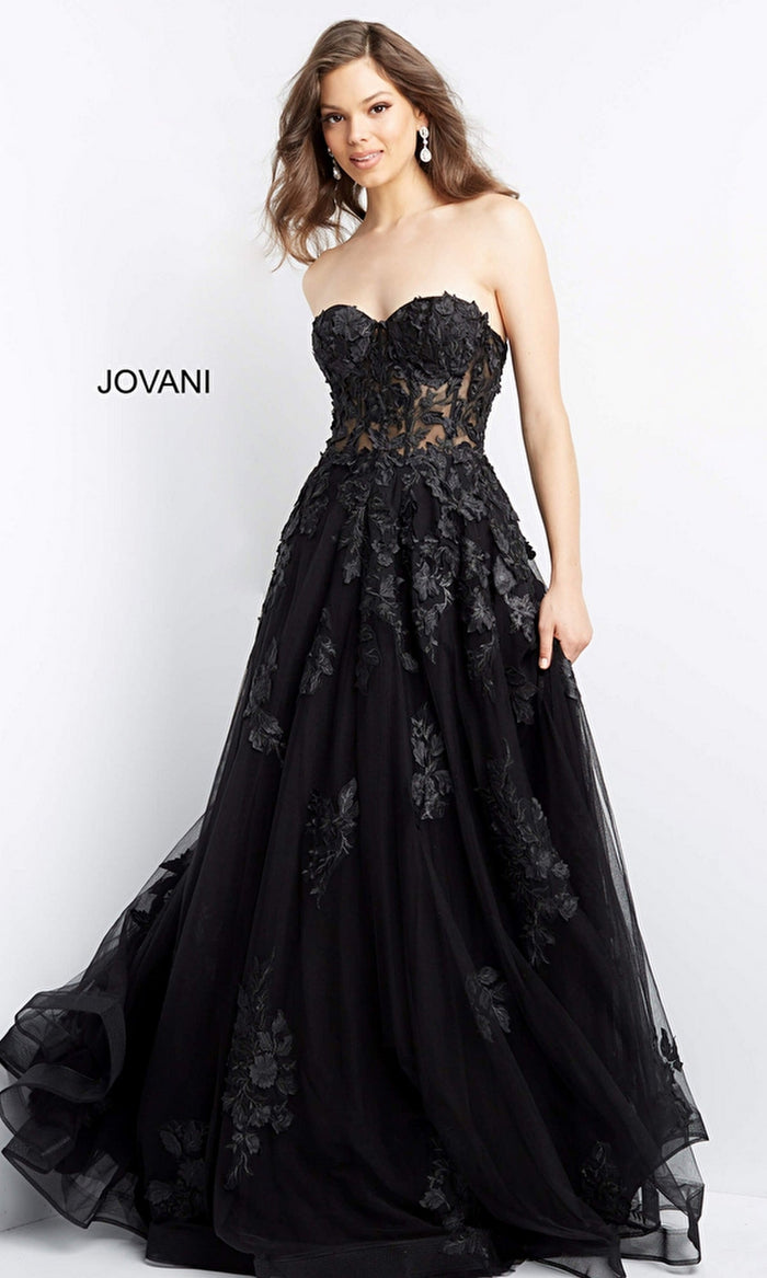 Black Formal Long Dress 07901 by Jovani