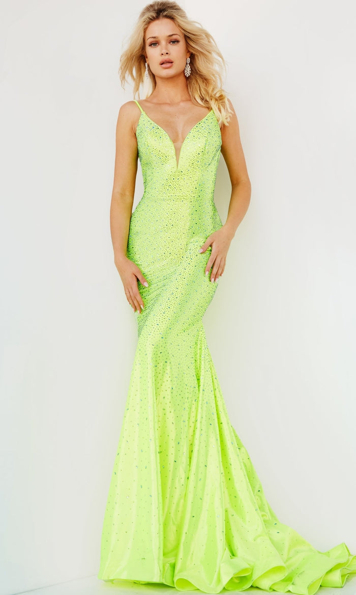 Neon Green Formal Long Dress 08157 by Jovani