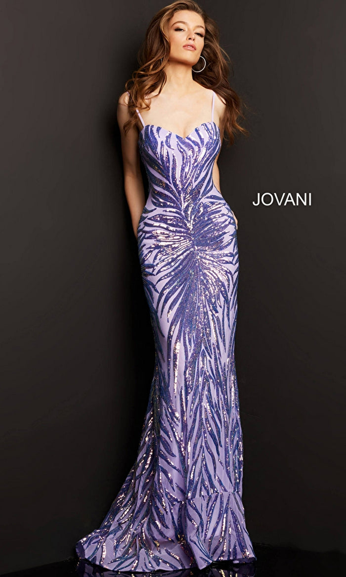 Iridescent Purple Formal Long Dress 08481 by Jovani