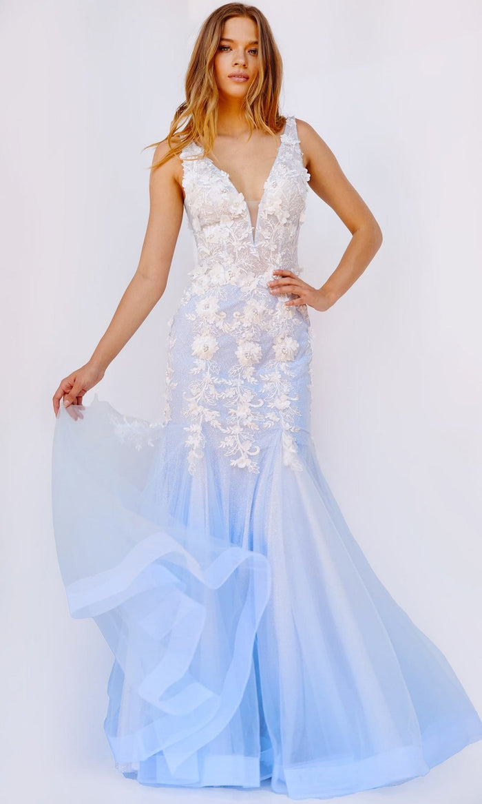 Light Blue Formal Long Dress 09322 by Jovani