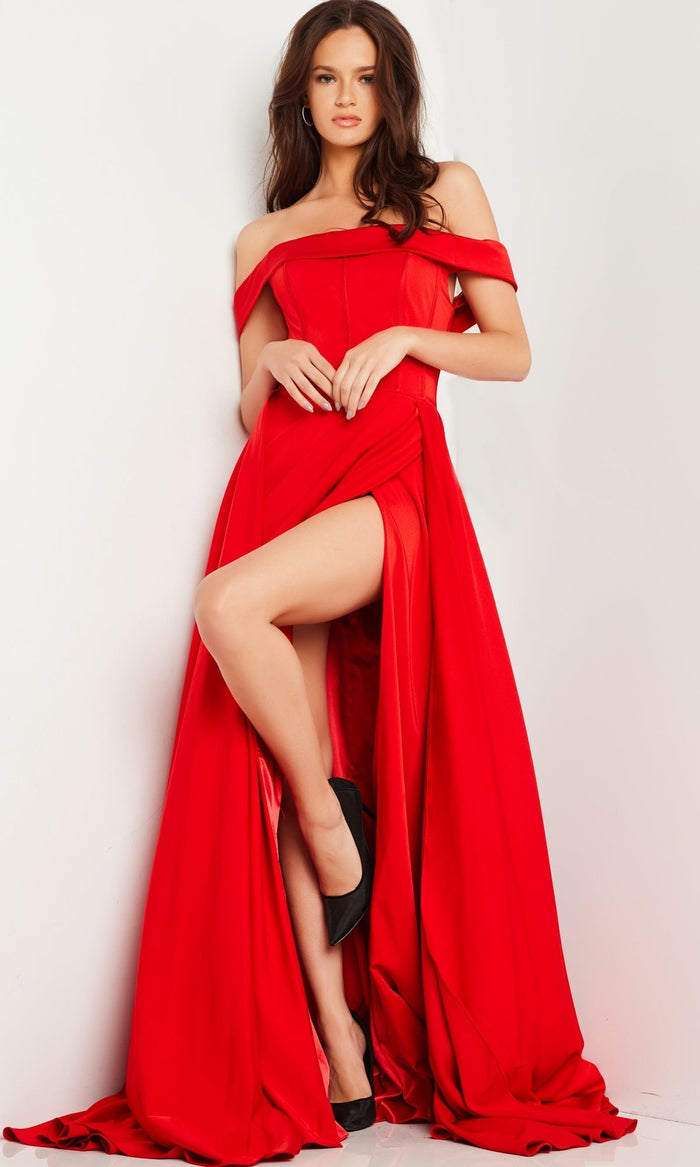 Red Formal Long Dress 09874 by Jovani