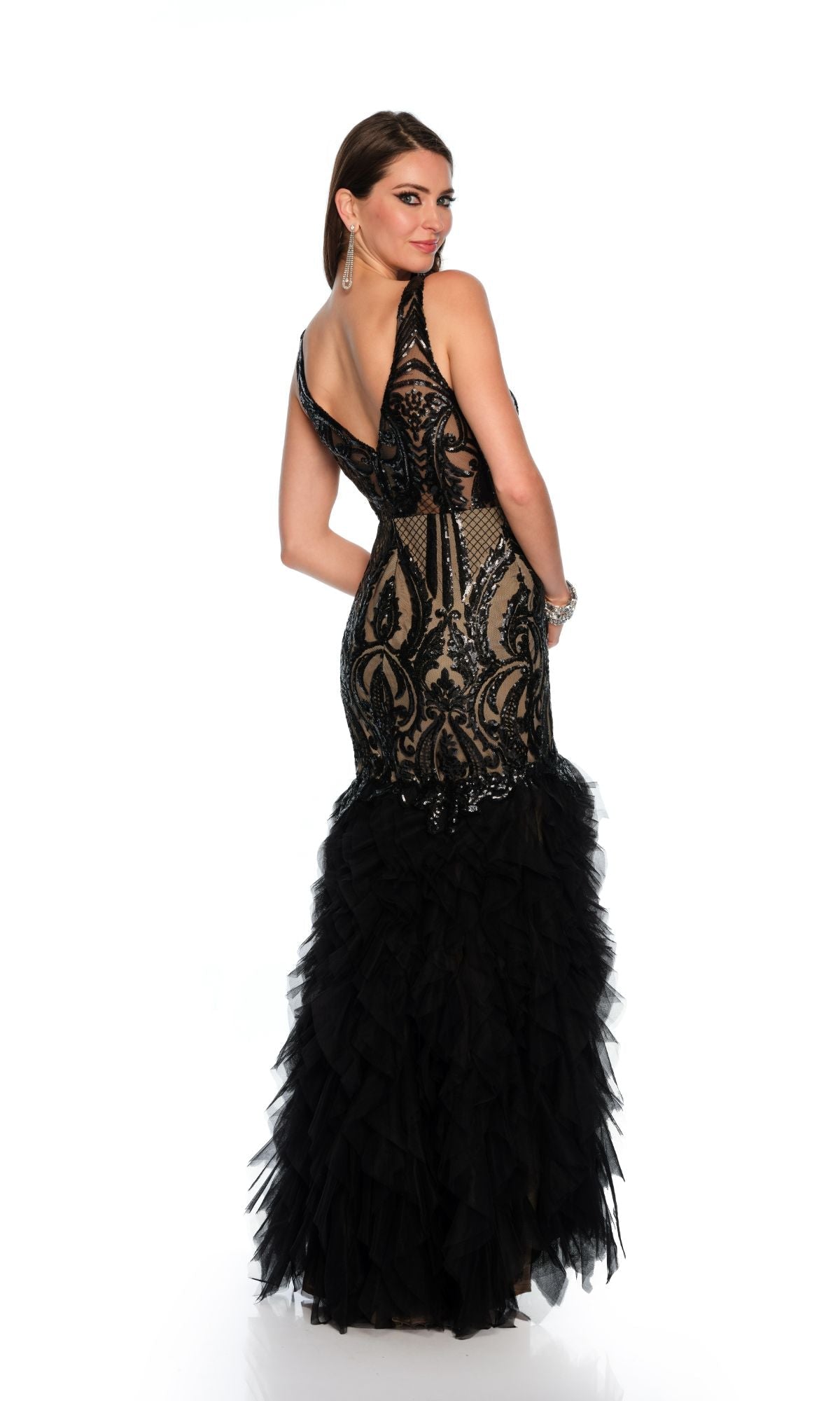 Dave & Johnny Long Formal Dress 11325