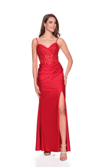 Red Dave & Johnny Long Prom Dress 12880