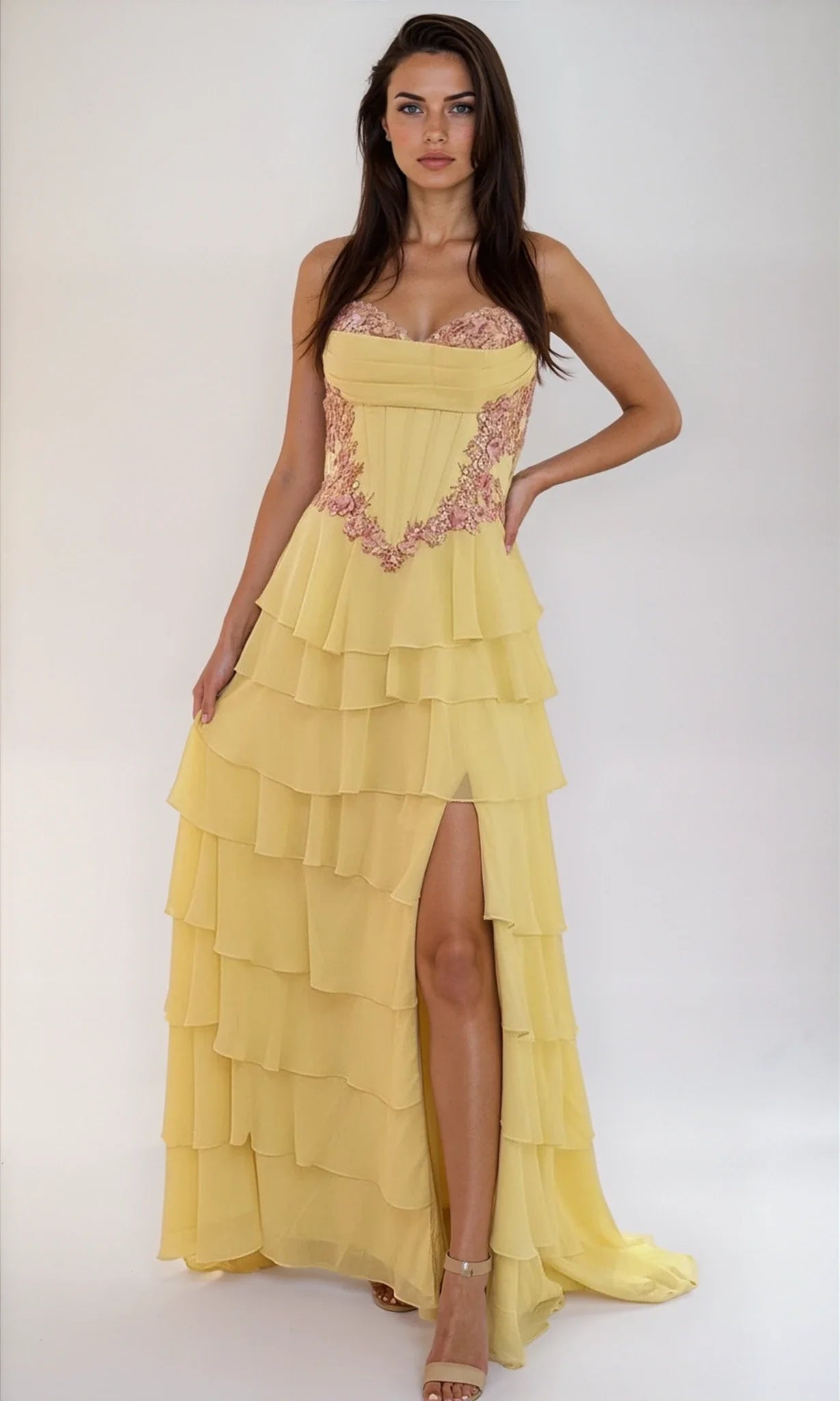 Dave & Johnny Long Prom Dress 12966