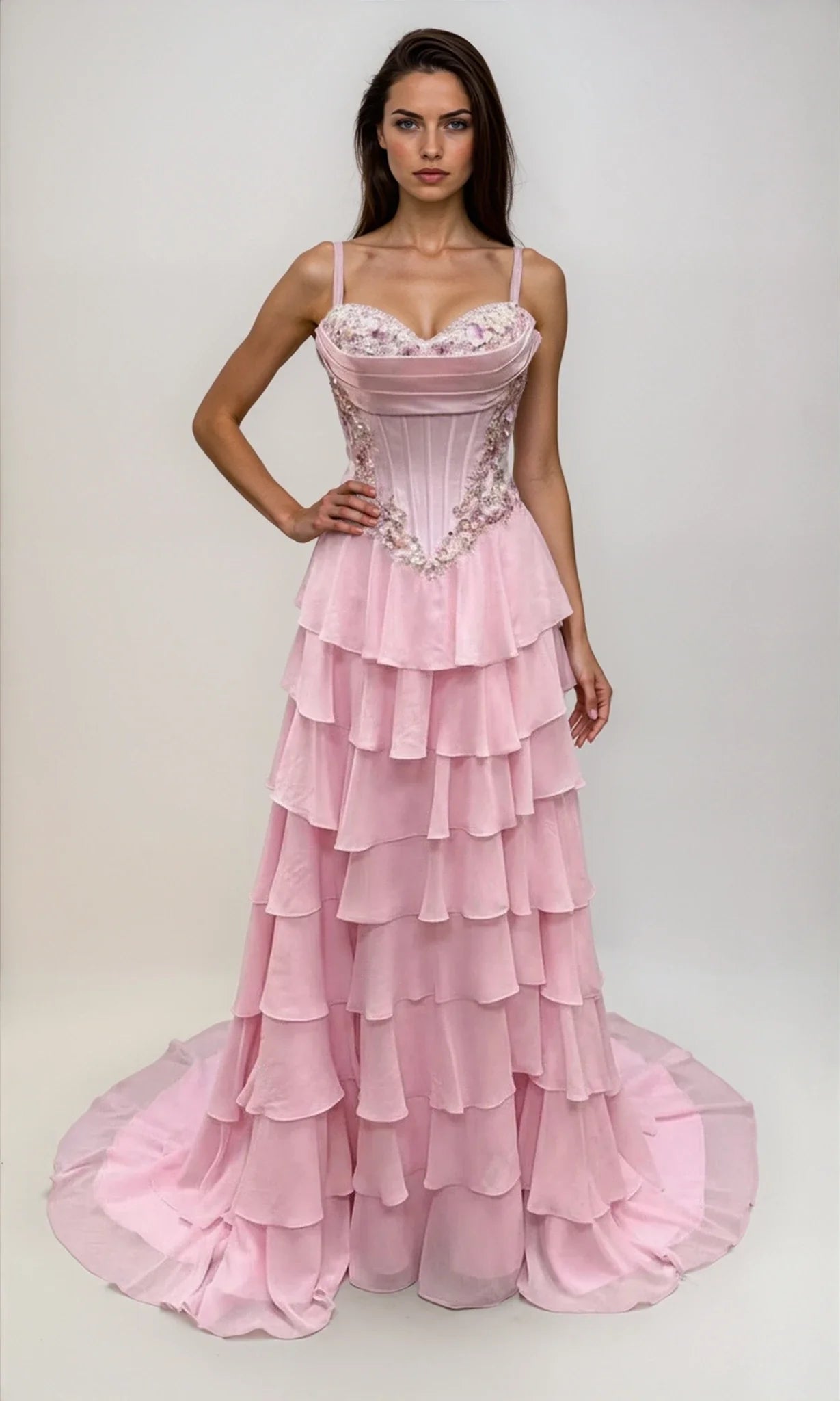 Dave & Johnny Long Prom Dress 12966