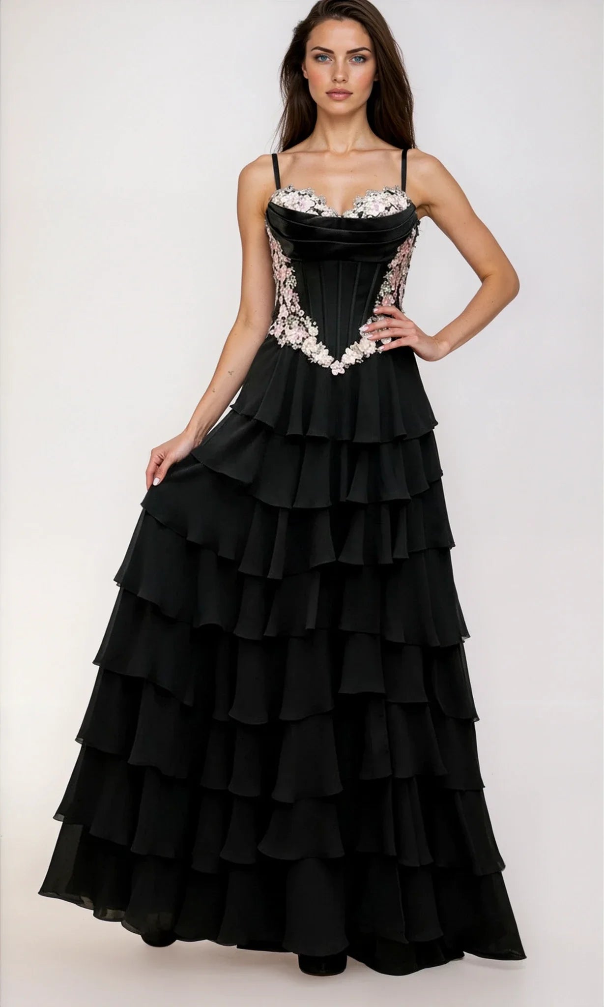 Dave & Johnny Long Prom Dress 12966