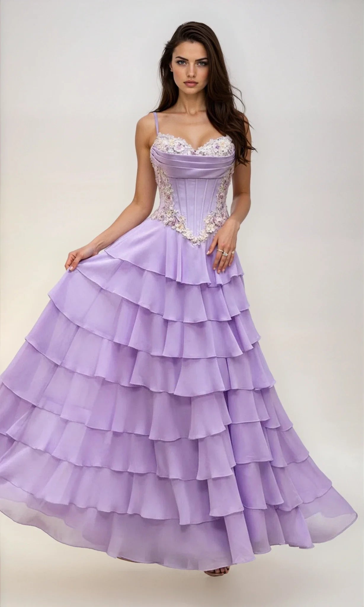 Dave & Johnny Long Prom Dress 12966