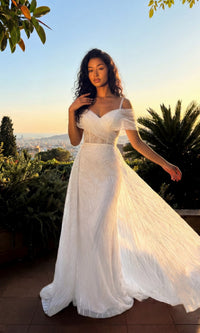 Off White Chicas Long Mother of the Bride Dress 17990