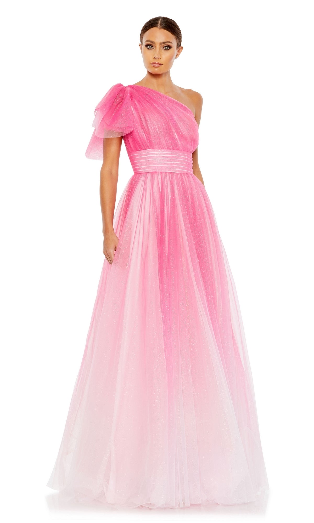 Hot Pink Ombre Mac Duggal Long Formal Dress 20377