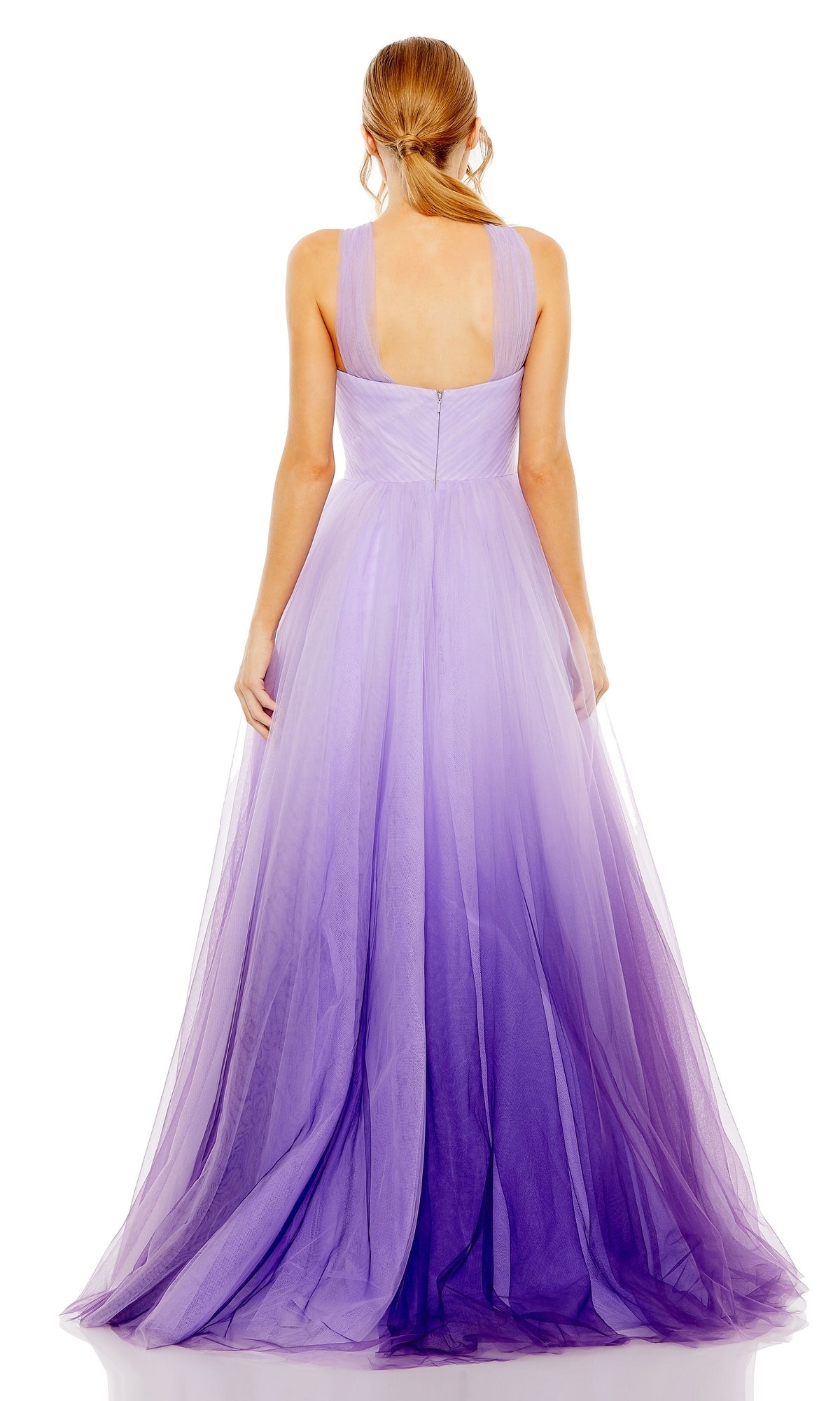 purple ombre cocktail dress Scala 61337 Glittered Ombre Long Prom Dress - Grape - Sleeveless Full Length