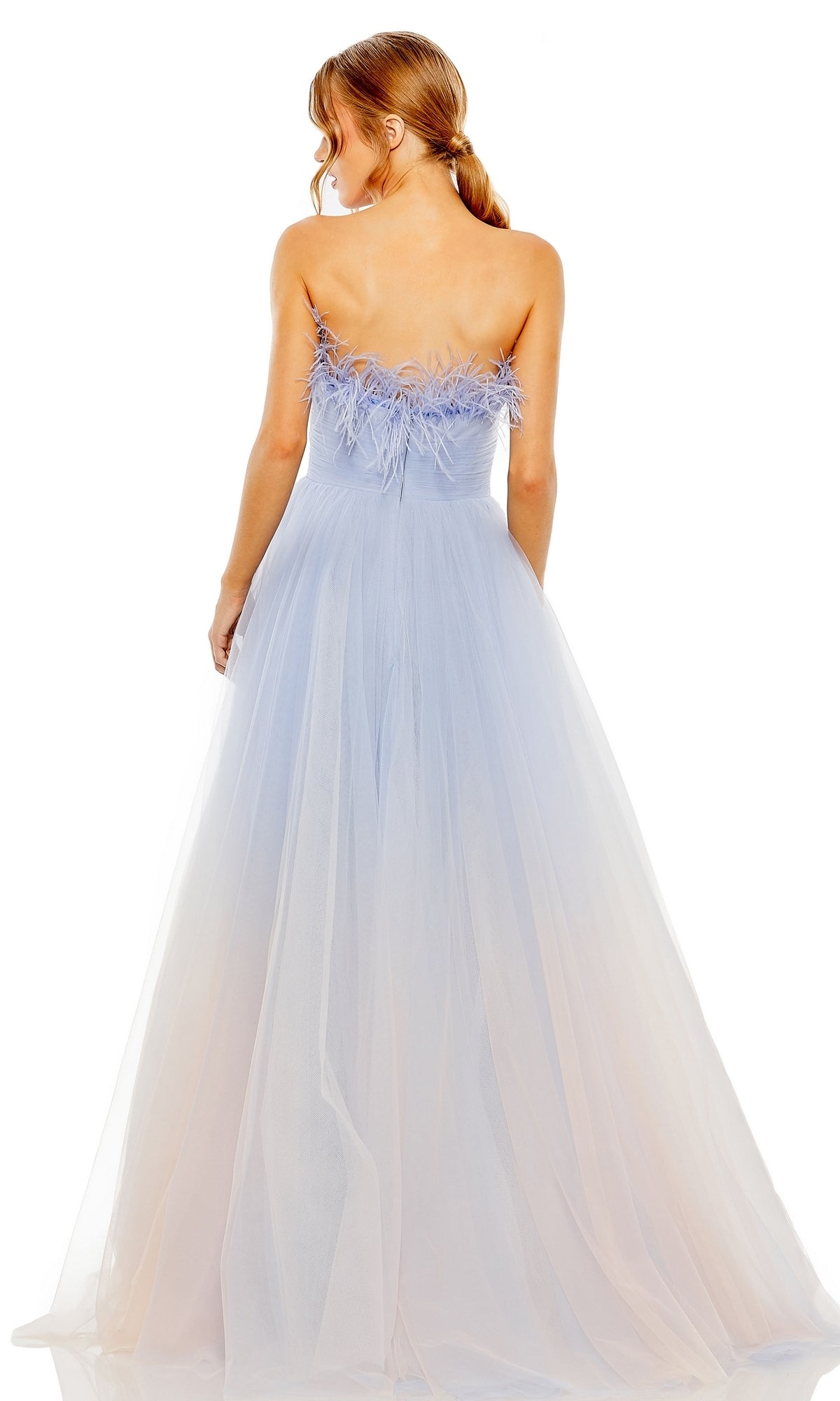 Mac Duggal 20557 - Strapless Tulle Ballgown 10 / Blue Ombre Mac Duggal 20557 - Strapless Tulle Ballgown 10 / Blue Ombre