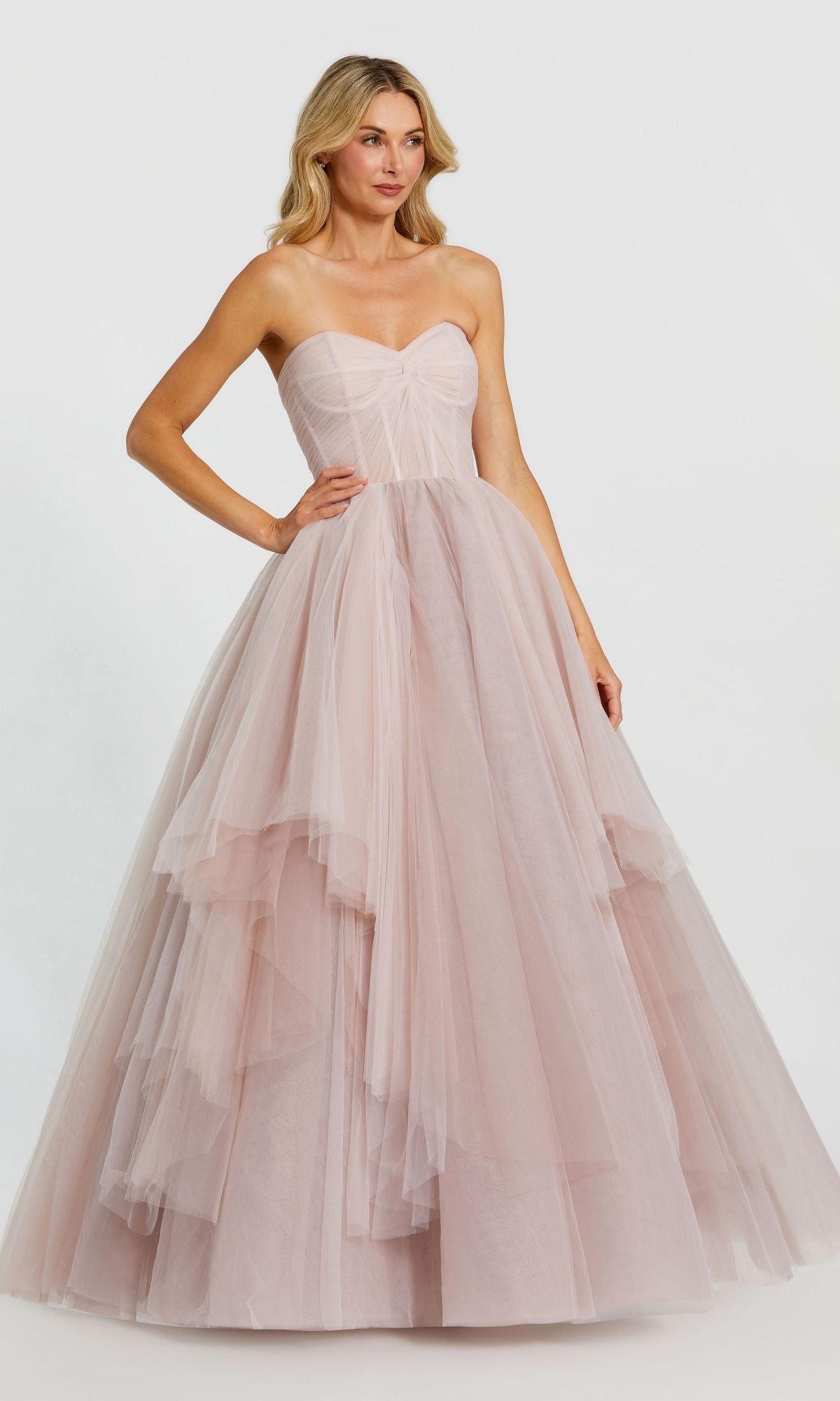Porcelain Mac Duggal Long Formal Dress 20772