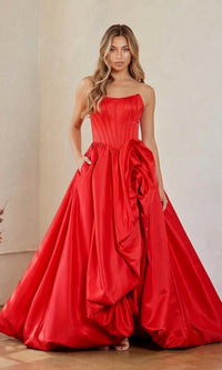 Red Amelia Couture Long Prom Dress 2085