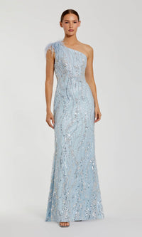 Powder Blue Mac Duggal Long Formal Dress 20887