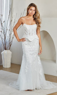 White Amelia Couture Long Prom Dress 2151