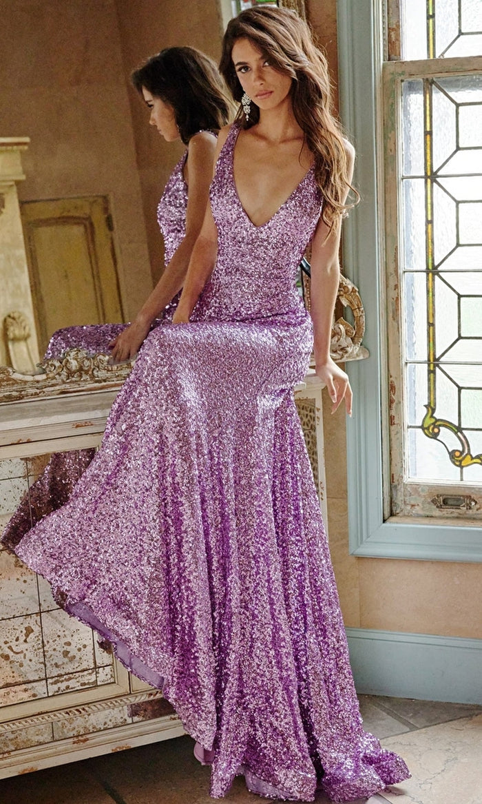 Lilac Formal Long Dress 23079 by Jovani