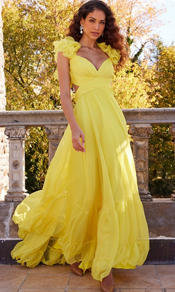 Yellow Formal Long Dress 23322 by Jovani