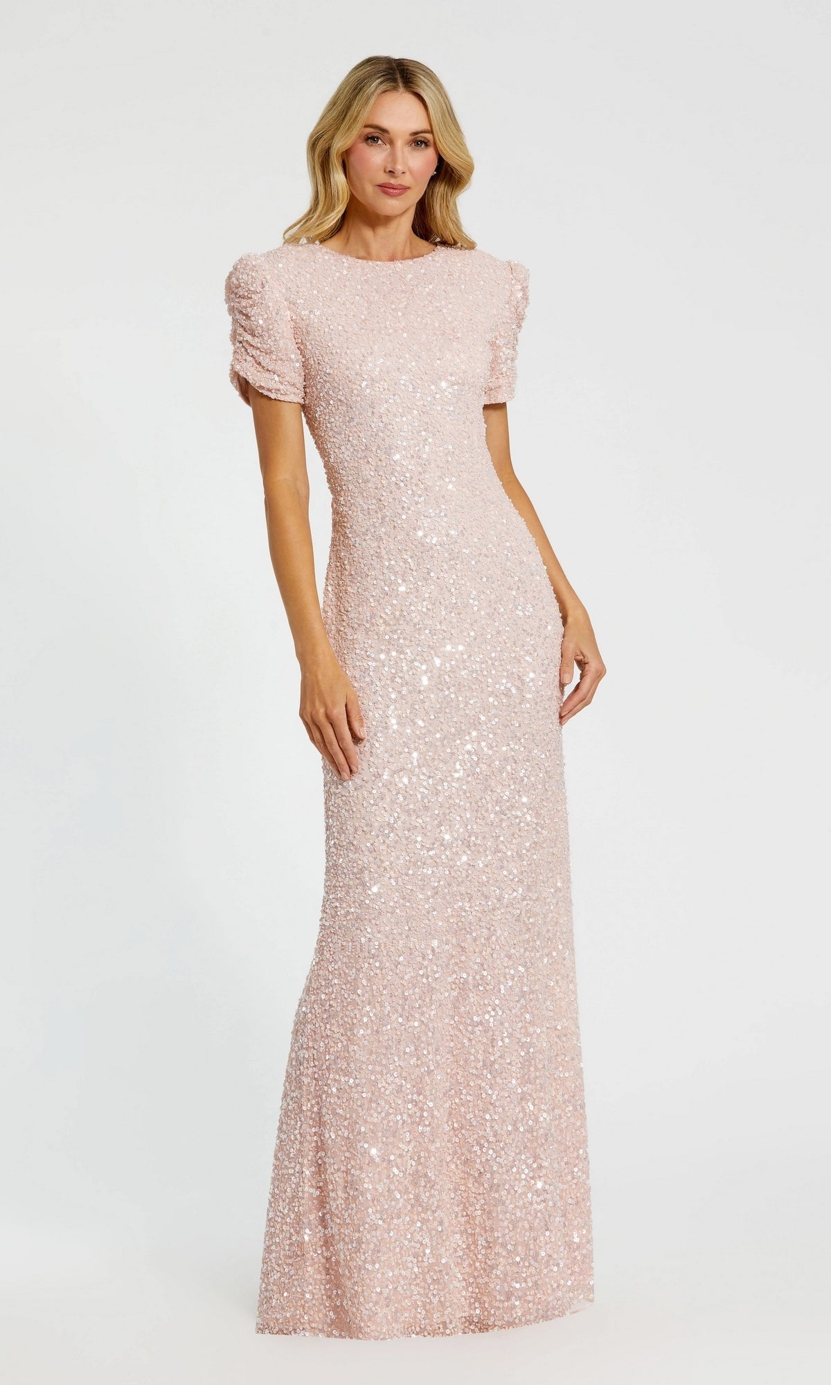 Blush Mac Duggal Long Formal Dress 24003