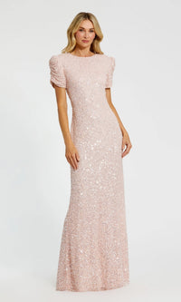 Blush Mac Duggal Long Formal Dress 24003
