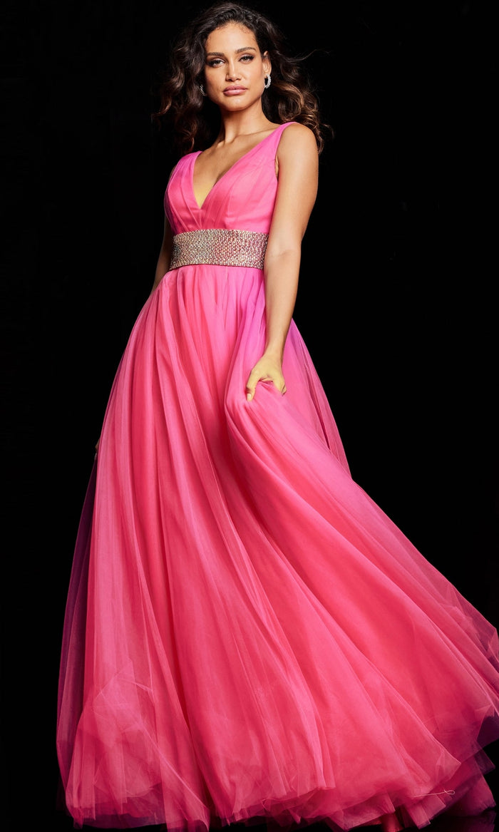 Hot Pink Formal Long Dress 24564 by Jovani