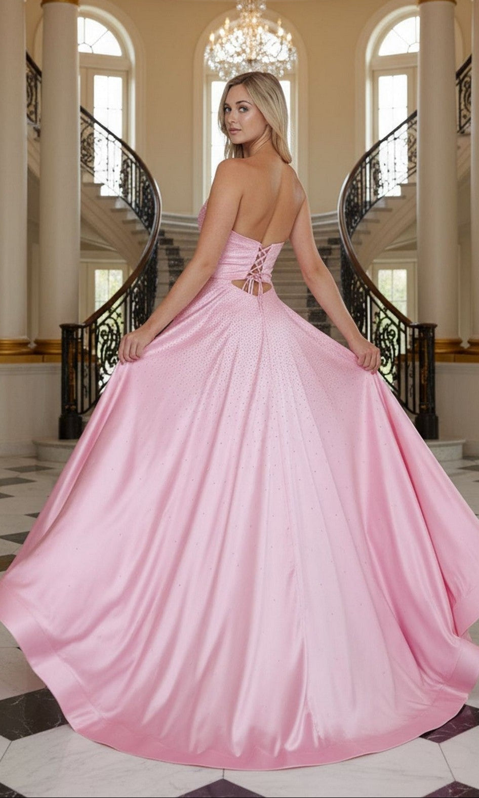 Poly USA Long Prom Dress 25130 - Image