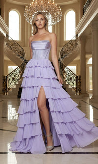 Lavender Poly USA Long Formal Dress 25168 - Image
