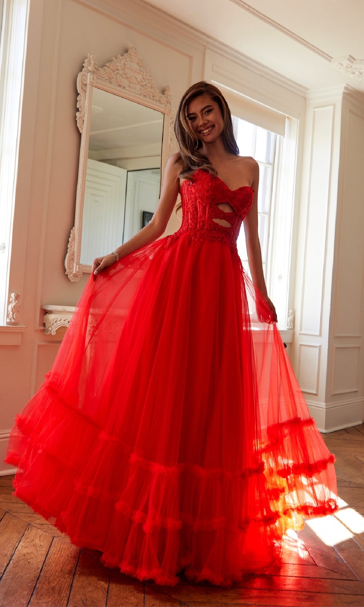 Red Juliet Long Formal Dress jt2561s