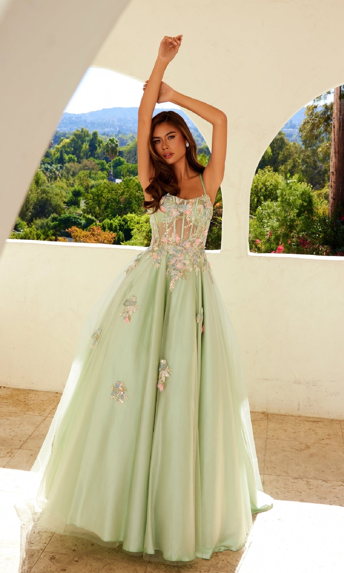 Sage Green Juliet Long Formal Dress jt2565u