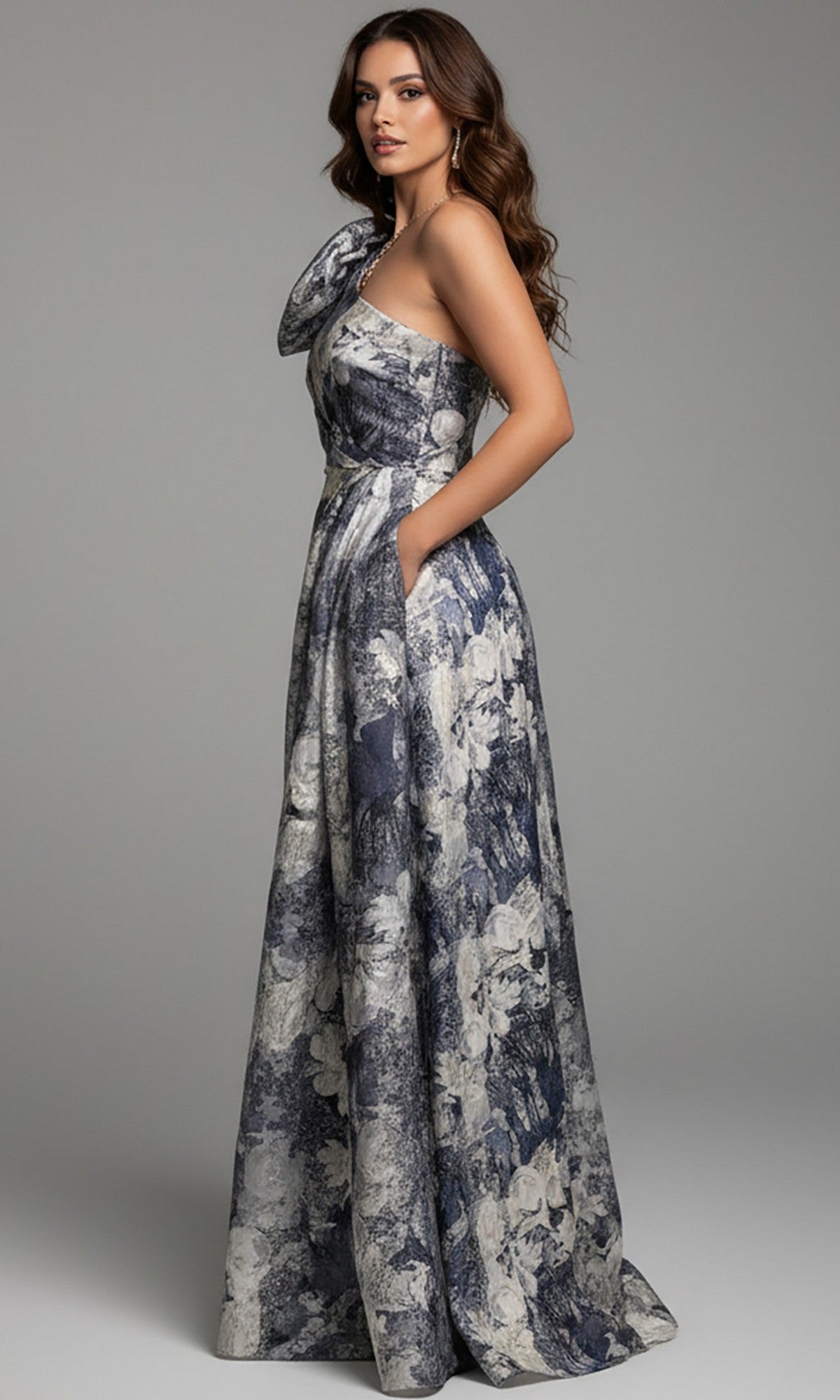 Print Jovani Long Formal Dress 25663
