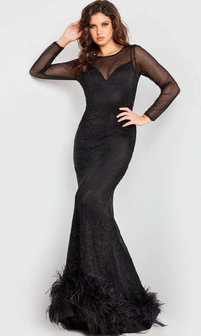 Black Formal Long Dress 26047 by Jovani