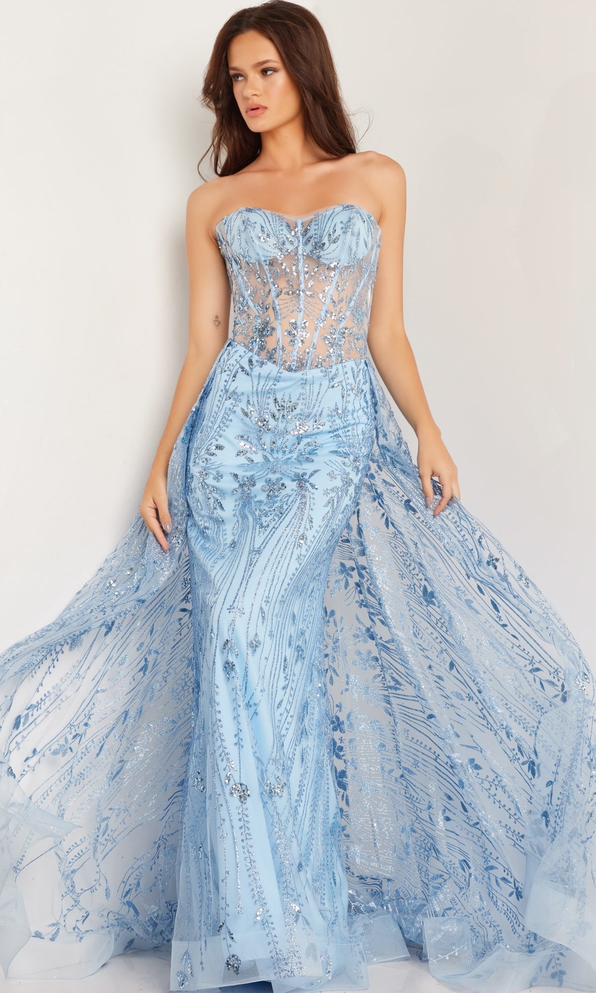 Formal Long Dress 26113 by Jovani Light Blue / 0 Formal Long Dress 26113 by Jovani Light Blue / 0