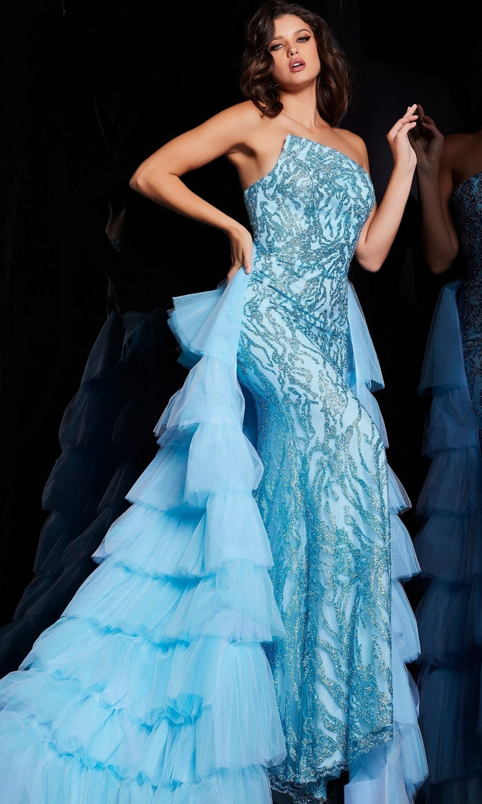 Turquoise Formal Long Dress 26119 by Jovani