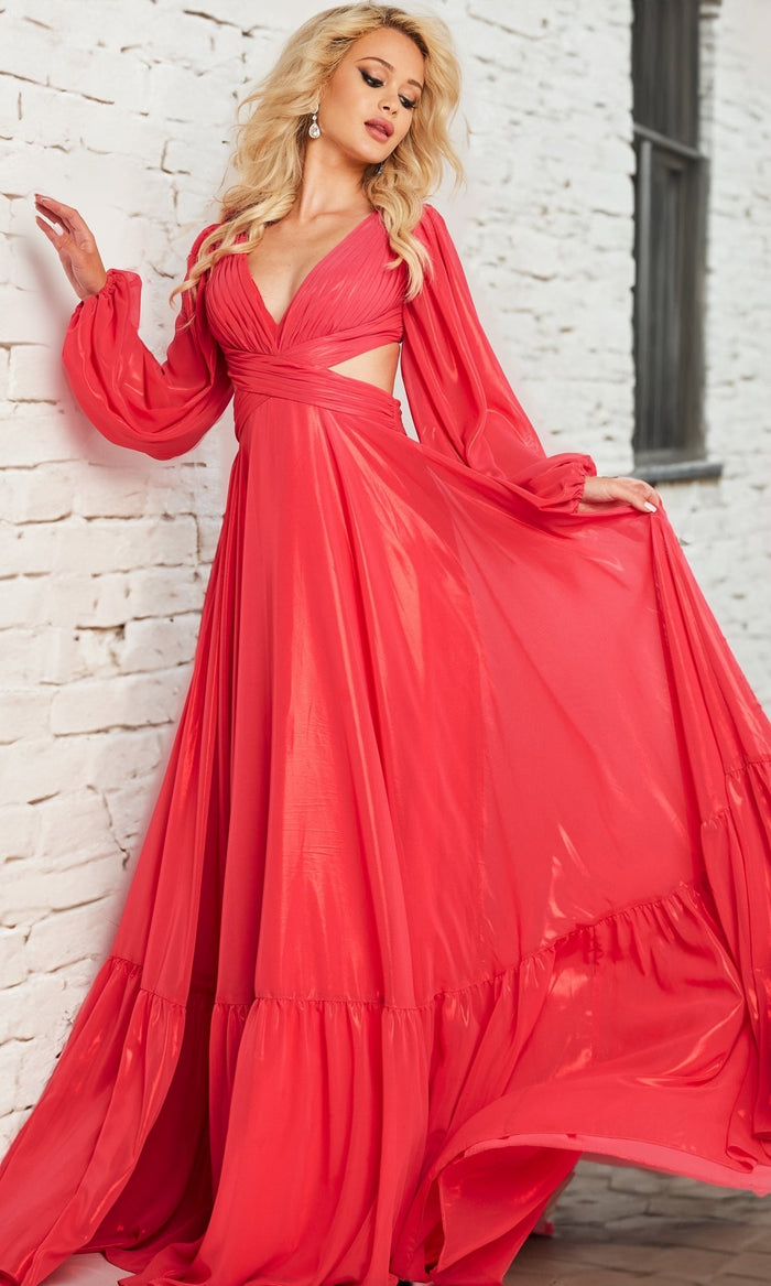 Red Formal Long Dress 26247 by Jovani