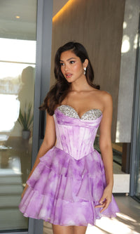 Lilac Ava Presley Short Party Dress 26444