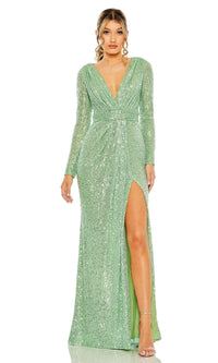 Green Mac Duggal Long Formal Dress 26490