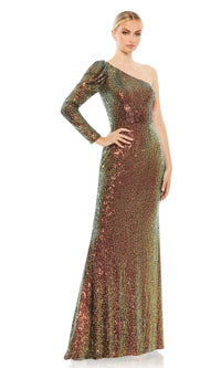 Iridescent Mac Duggal Long Formal Dress 26591