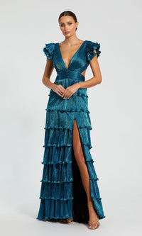 Blue Mac Duggal Long Formal Dress 26740