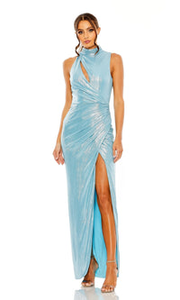 Powder Blue Mac Duggal Long Formal Dress 27085