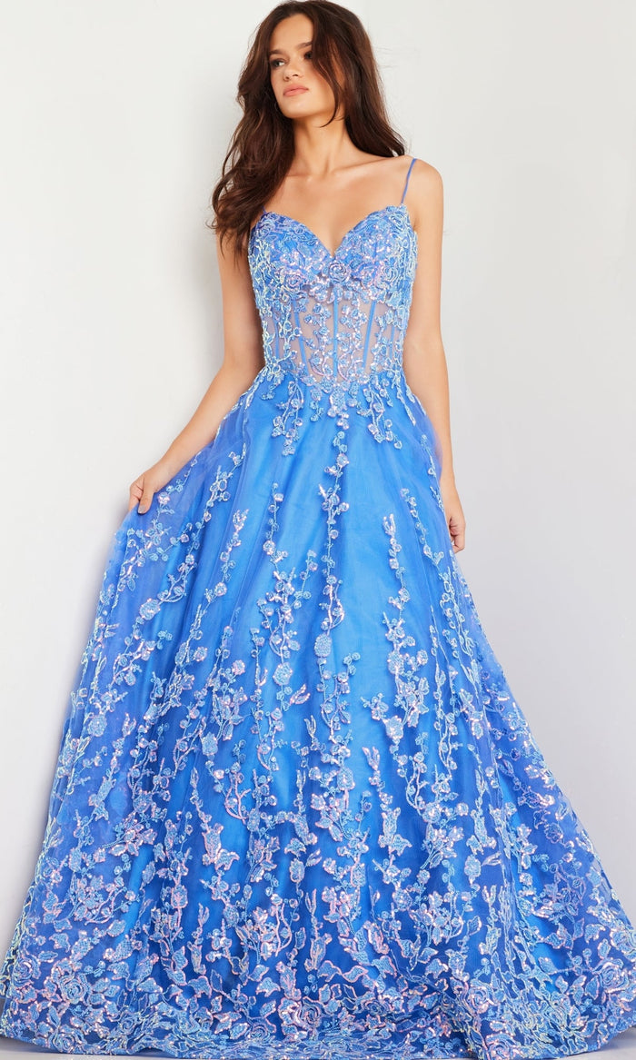 Turquoise Formal Long Dress 29072 by Jovani