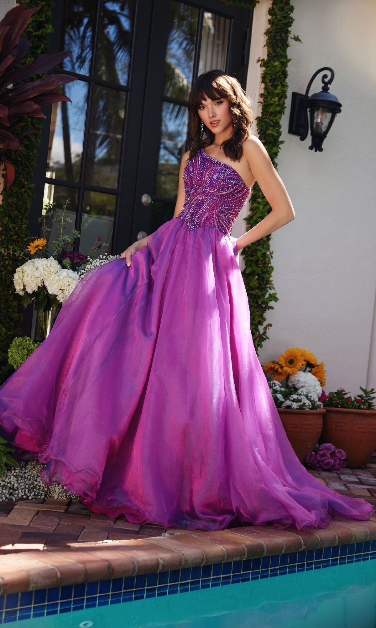 Magenta Ava Presley Long Formal Dress 29258 - Image