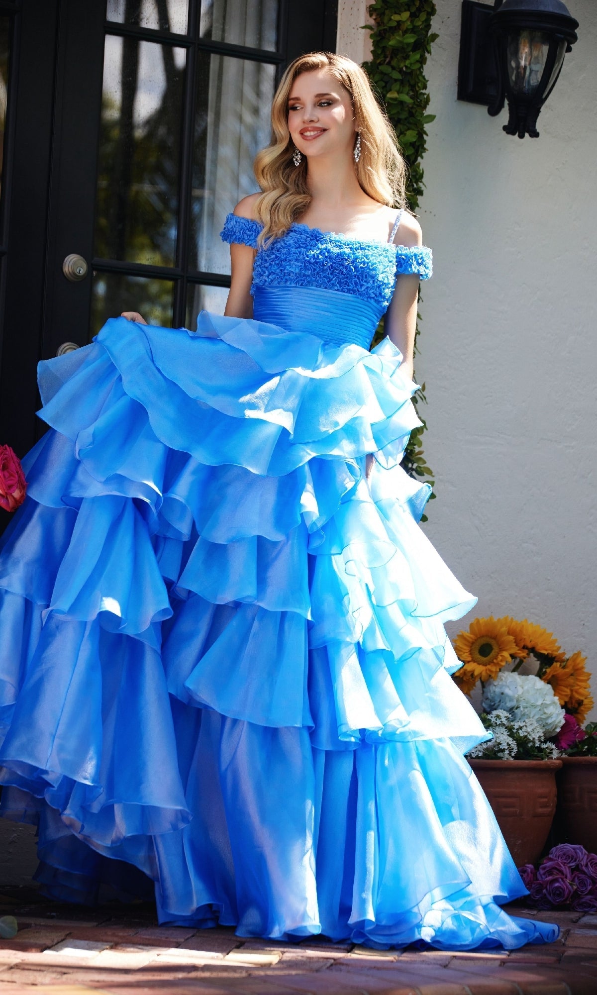 Periwinkle Ava Presley Long Formal Dress 29544 - Image