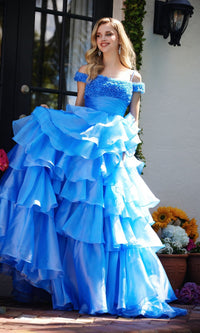 Periwinkle Ava Presley Long Formal Dress 29544 - Image