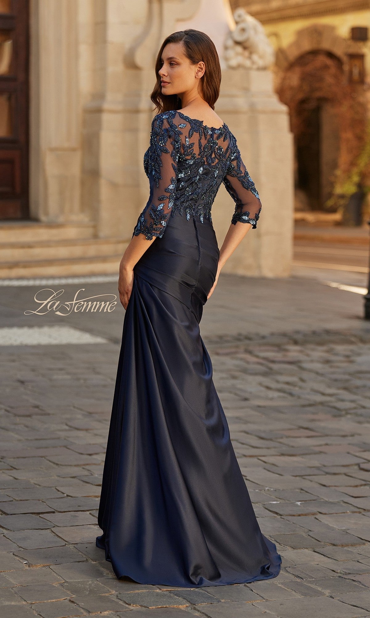 Mother of the Bride Dress 31802 by La Femme Navy / 18