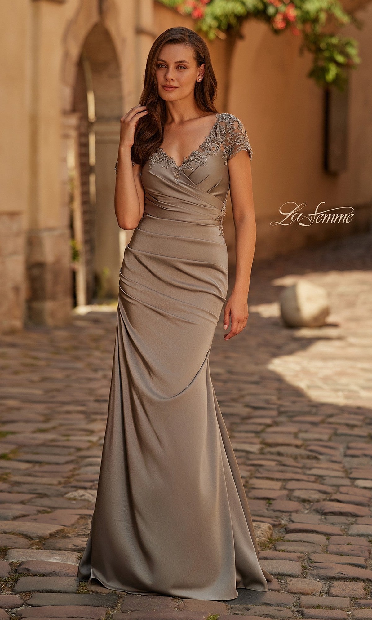Pewter La Femme Mother of the Bride Dress 32431 - Image