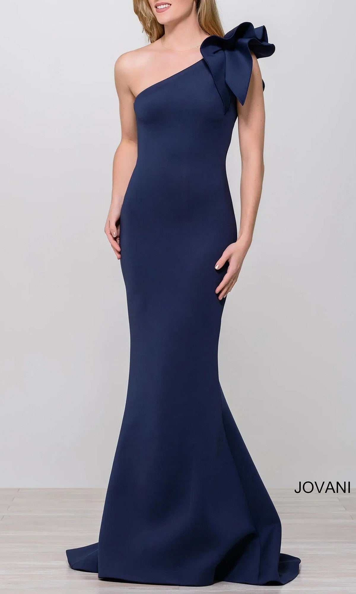 Navy Jovani Long Formal Gown 32602