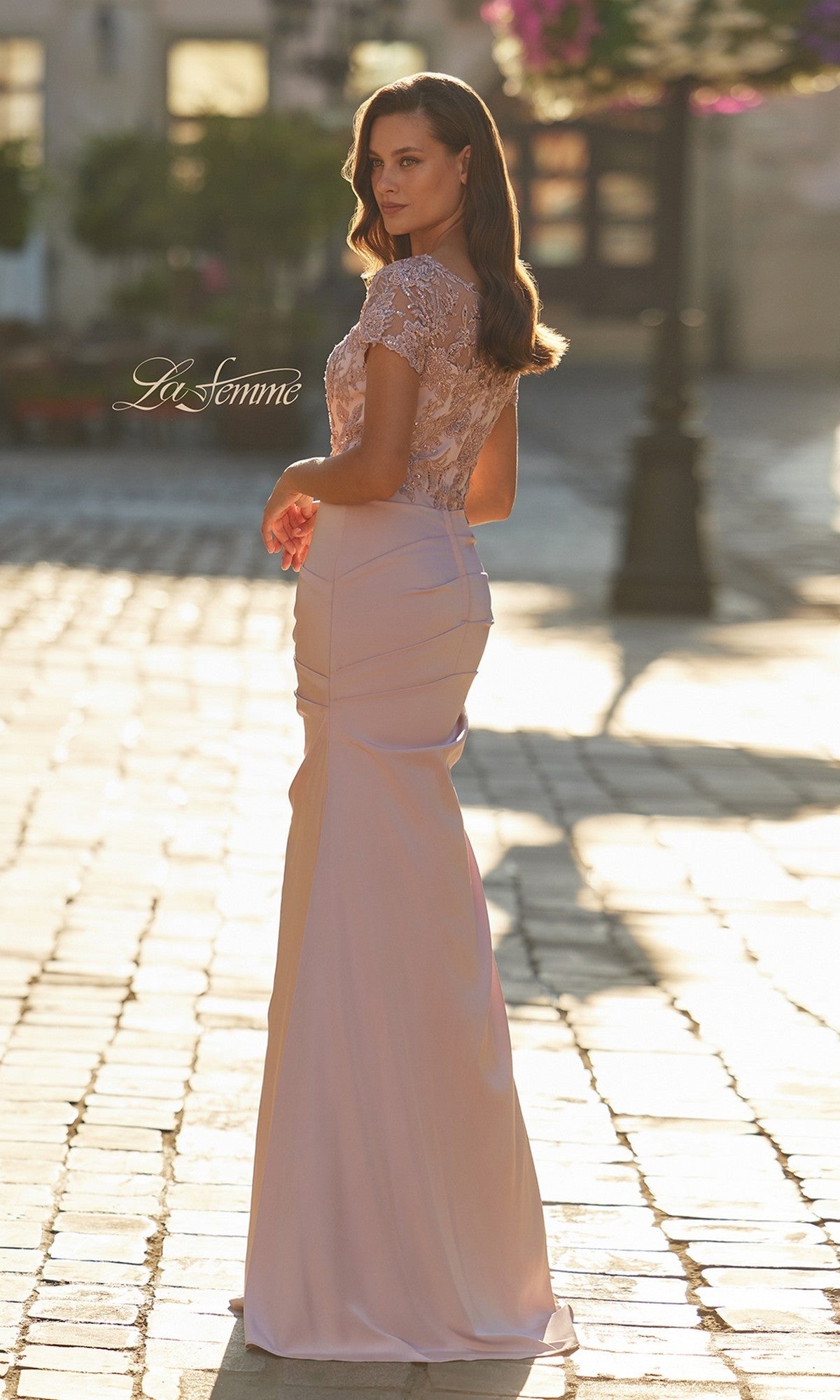 elegant sleeve dresses Calliope Modest Prom Dress in Dusty Rose – A Closet Full of Dresses main image 1