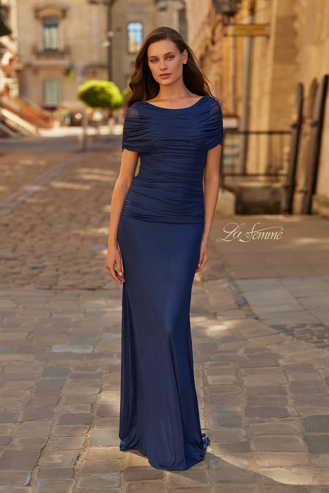 long navy mother of the bride dress Mother of the Bride Dress 33139 by La Femme Mocha / 10