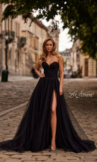 Black La Femme Long Prom Dress 33307 - Image