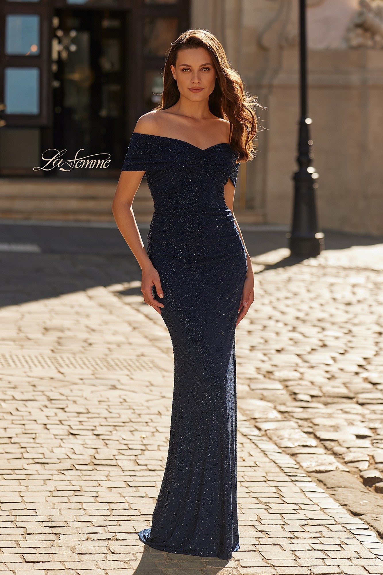 Navy La Femme Mother of the Bride Dress 33312 - Image
